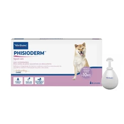 Phisioderm Spot On - 4 mL 6 Pipetas - Virbac Pele e Pelagem
