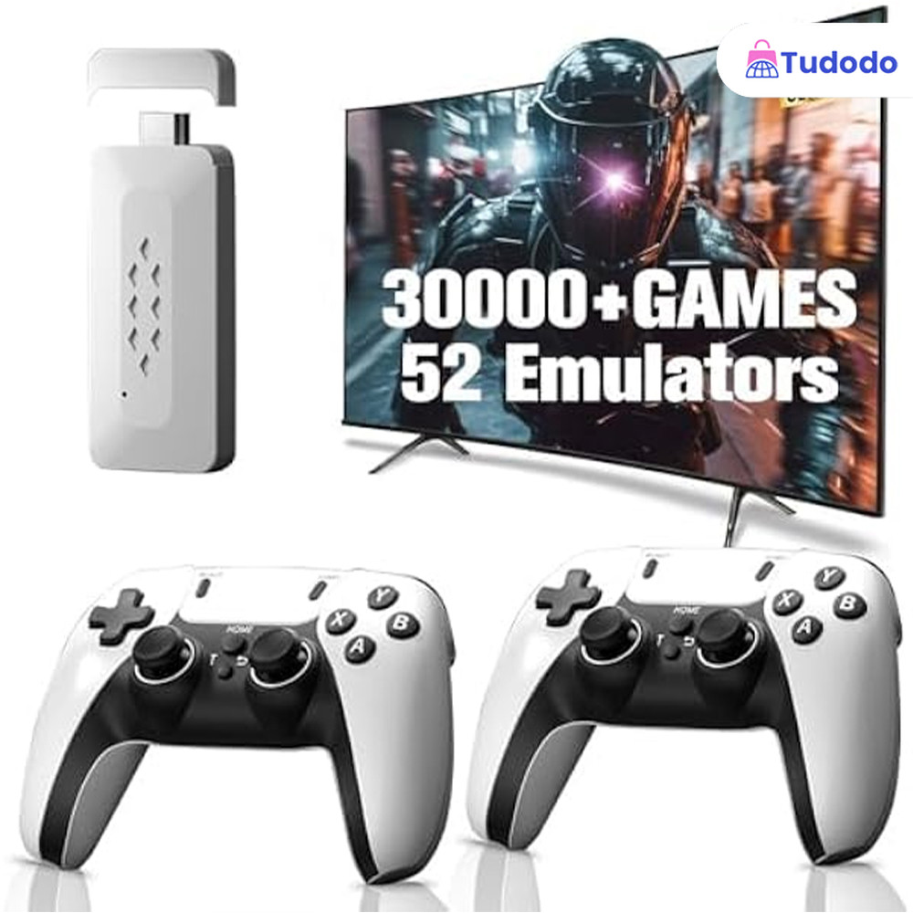 Dois consoles: sem fio, portáteis. Controle retrô (10k jogos, 4K). GameStick M15 PRO 4K (20k jogos, 2 controles).