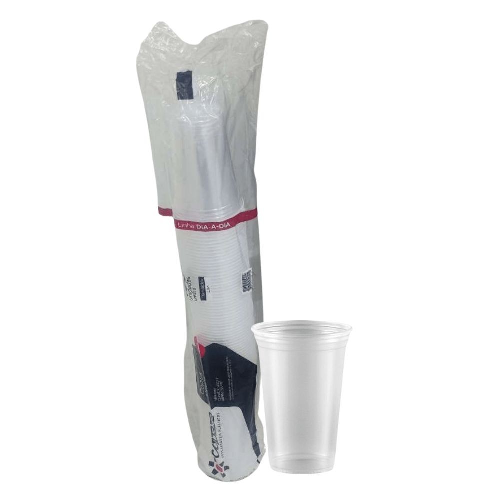 Copo de 300ml Liso Translúcido ABNT 2002 Copaza com 100 unidades