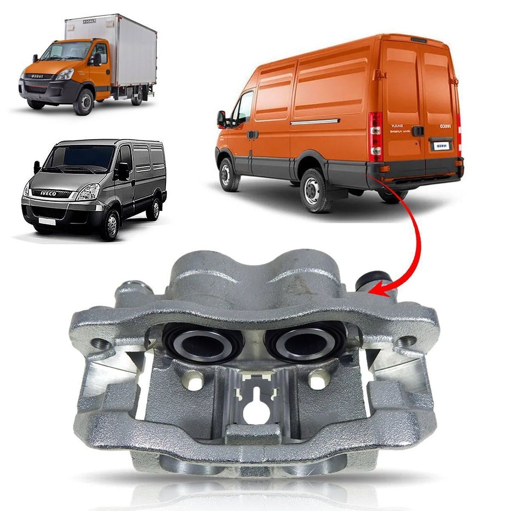 PINÇA DE FREIO TRASEIRO IVECO DAILY 35S14 2008 A 2019 DAILY 45S14 55C16 2008 A 2012 LADO ESQUERDO
