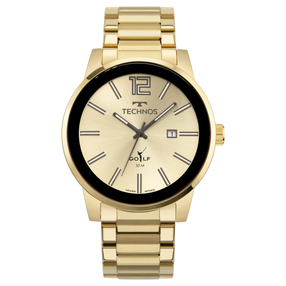 Relógio Technos Masculino Golf Dourado - 2115TTS/1D