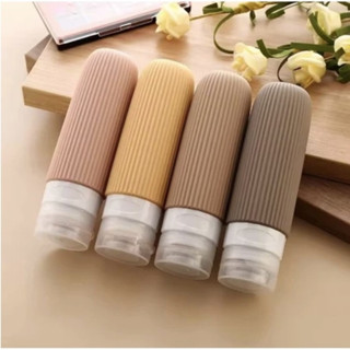 Kit 4 Garrafas De Silicone Dispensadoras Portáteis 90ml Para Viagens. em Oferta na Shopee