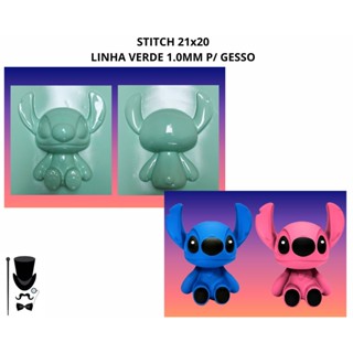 FORMA MOLDE P/ COFRINHO DE GESSO PERSONAGEM STITCH 1.0MM em Oferta na Shopee