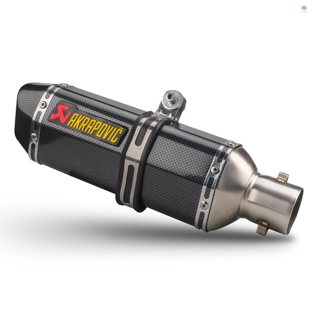 Tubos Silenciadores De Escapamento De Motocicleta Com Entrada De 1.5-2 Polegadas , Silenciador Deslizante , Estilo Fibra