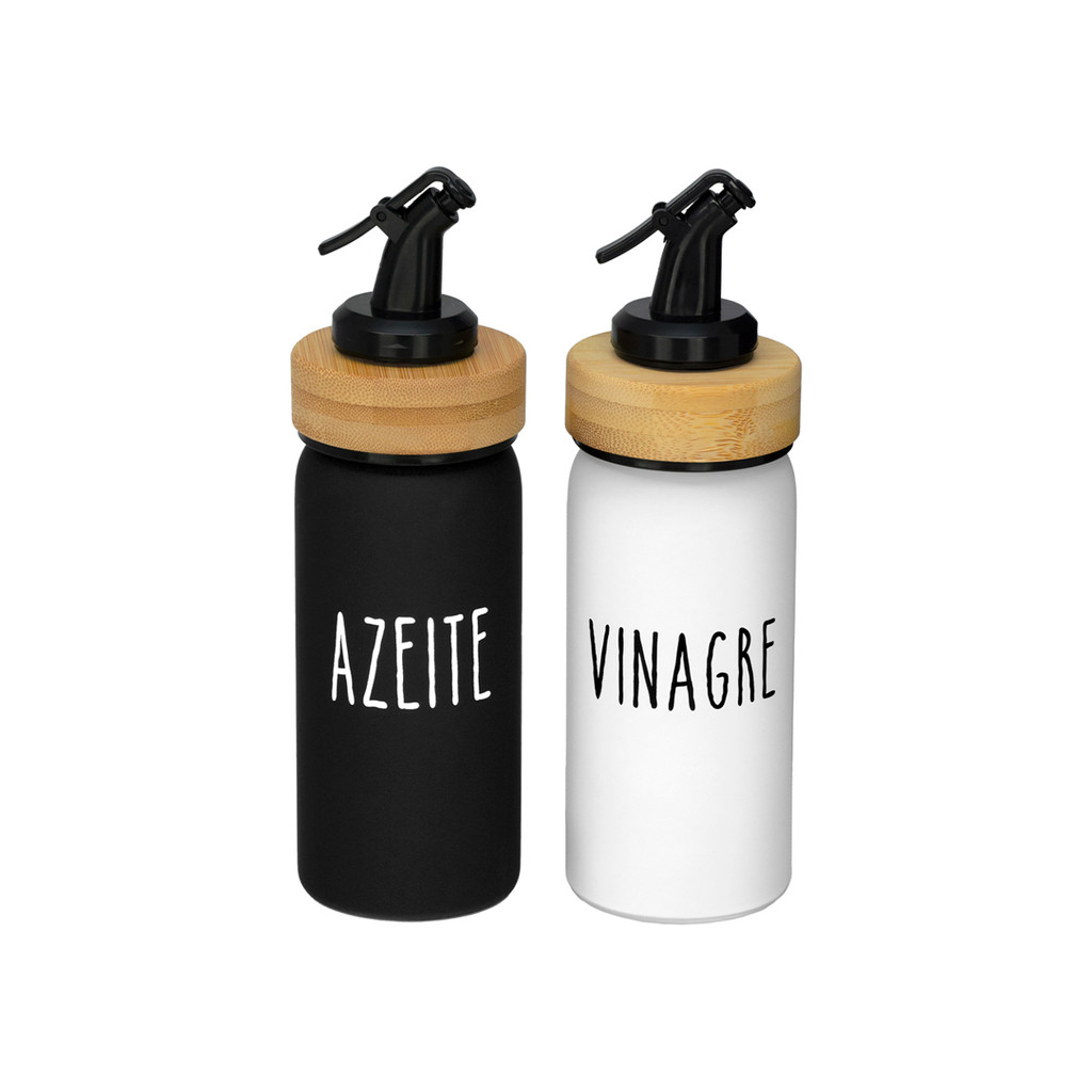 Galheteiro Porta Azeite e Vinagre Doha Em Vidro 220ml em Oferta na Shopee