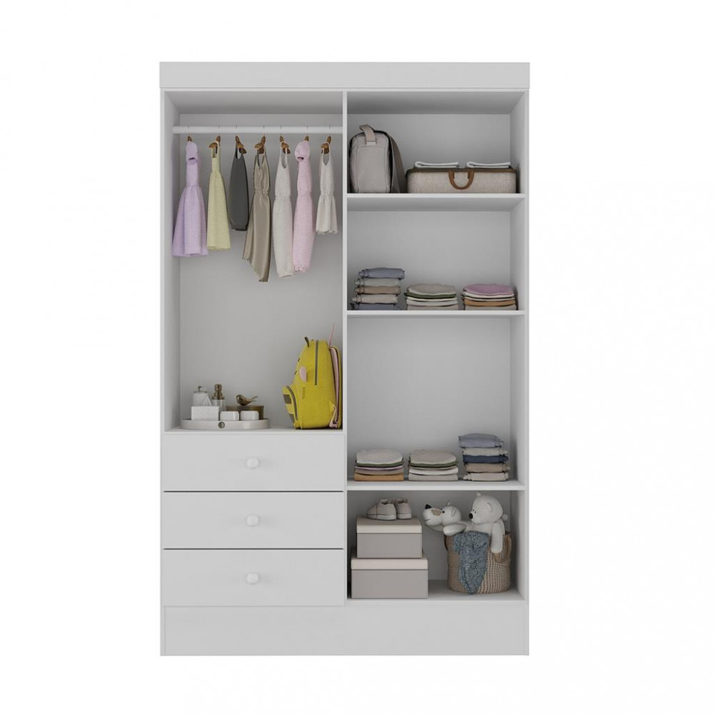 Guarda Roupa Infantil 4 Portas com Janela 2 Gavetas Maya Rodial — imagem 2 de 2