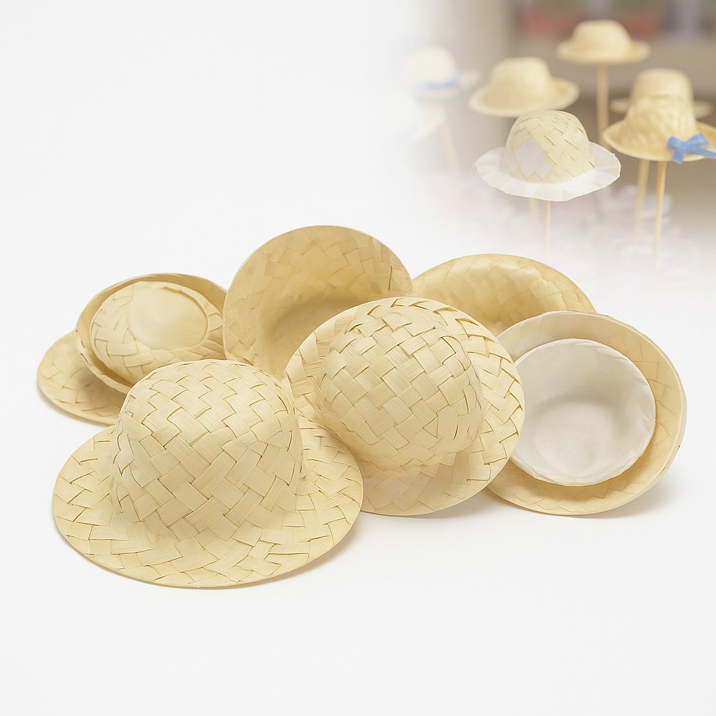 20 Chapeuzinho Miniatura Mini Chapéu Palha Festa Junina