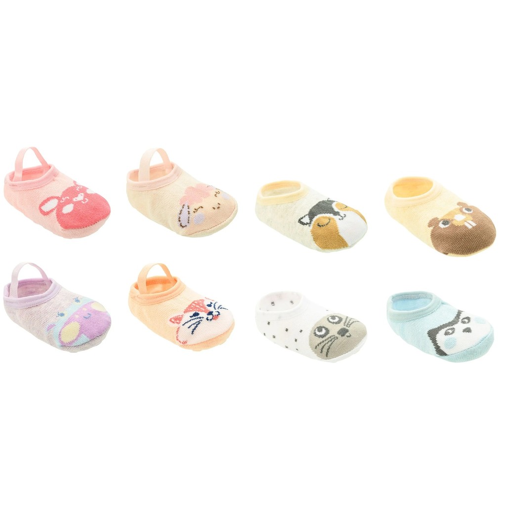 Meia Sapatilha para Bebe Infantil Antiderrapante 16 A 20 Bichinho Menino Menina