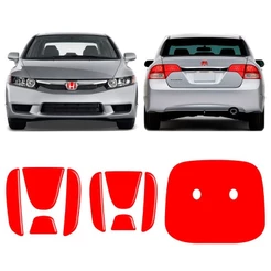 Para New Civic 06/11 Vermelho Refletivo Tra+Frontal Resinado