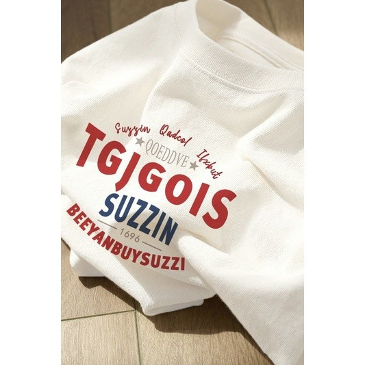 [Camiseta Premium Algodão Puro]LA Plus Size Unissex-Oversized Confortável Estilo Casual Camiseta Tecido Respirável#F7458