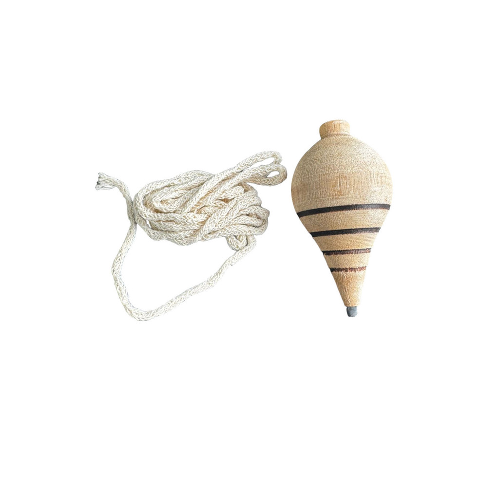 Kit 8 Brinquedo Pião lembrancinha de madeira + corda fieira
