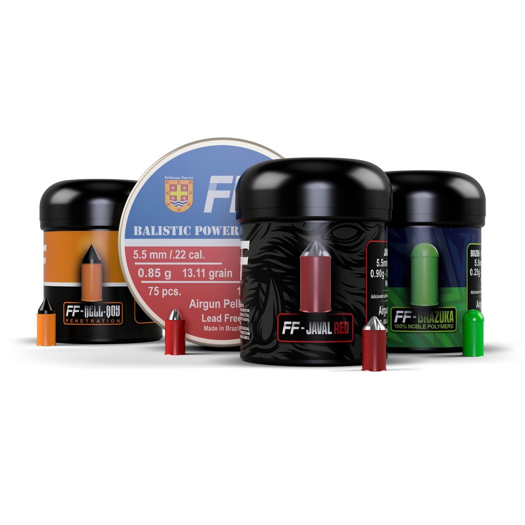 Kit 4 Chumbinhos Javal, Hell-boy, Balistic Power e Brazuka 5.5mm – FF em Oferta na Shopee
