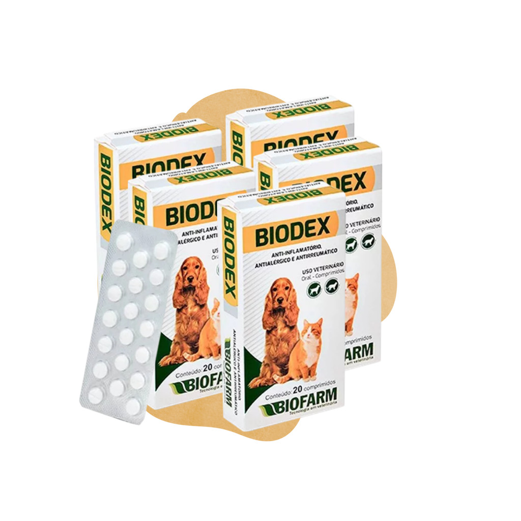 Kit 5 Biodex Anti-inflamatório Antialérgico BioFarm