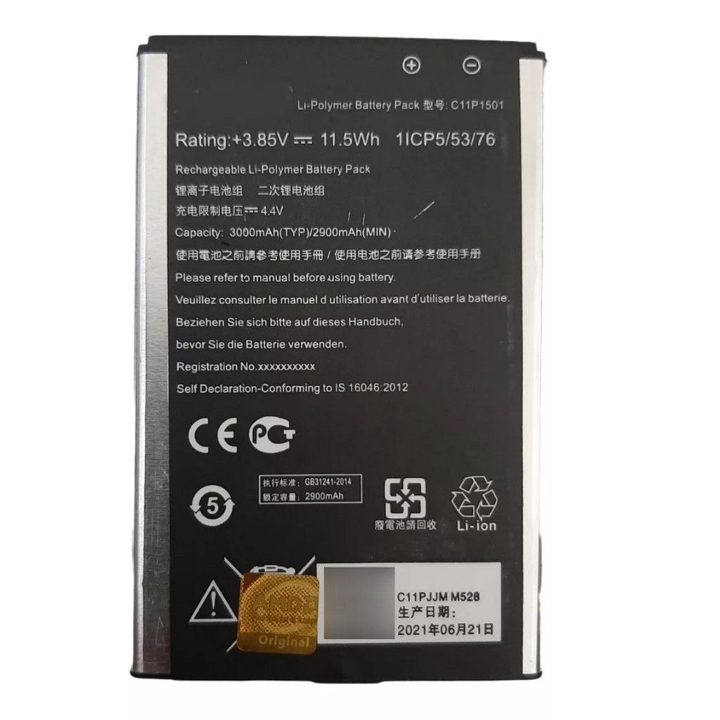 Bateria C11p1501 Zenfone Selfie Zd551kl Ze550kl Ze601kl +grantia+nf