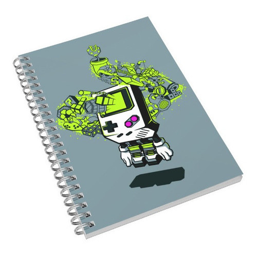 Caderno Universitário Gameboy Video Juegos 1, 10 e 15 Matérias Escolar Capa Dura Animes  Desenhos