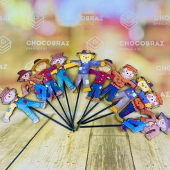 50 PALITO TAG DECORATIVO ESPANTALHO 61.6 ( NC TOYS PALITO ) FESTA JUNINA 2025