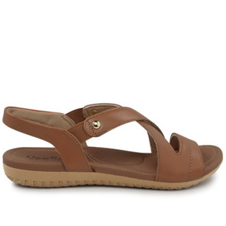 Sandália Usaflex Ortopédica Couro Conforto R1804 Camel em Oferta na Shopee