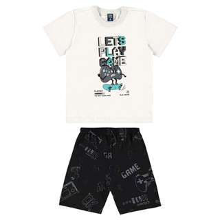 Conjunto com Camiseta e Bermuda para Menino Bee Loop em Oferta na Shopee