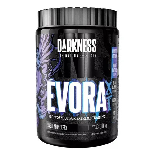 Evora XT Pre Treino Neon Berry 300g Integralmedica Energia Foco Força Pump Vasodilatação Explosão