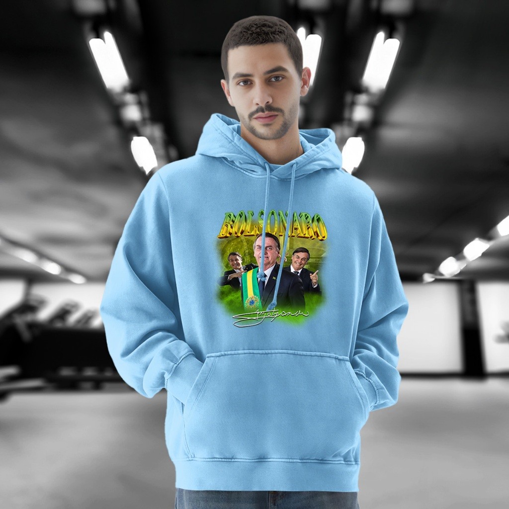 Blusa De Moletom BOLSONARO PRES Canguru RNT jbs