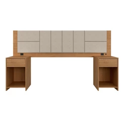 Cabeceira Estofada Para Cama Casal Dubai Com Led Car/beg- M. Arapongas