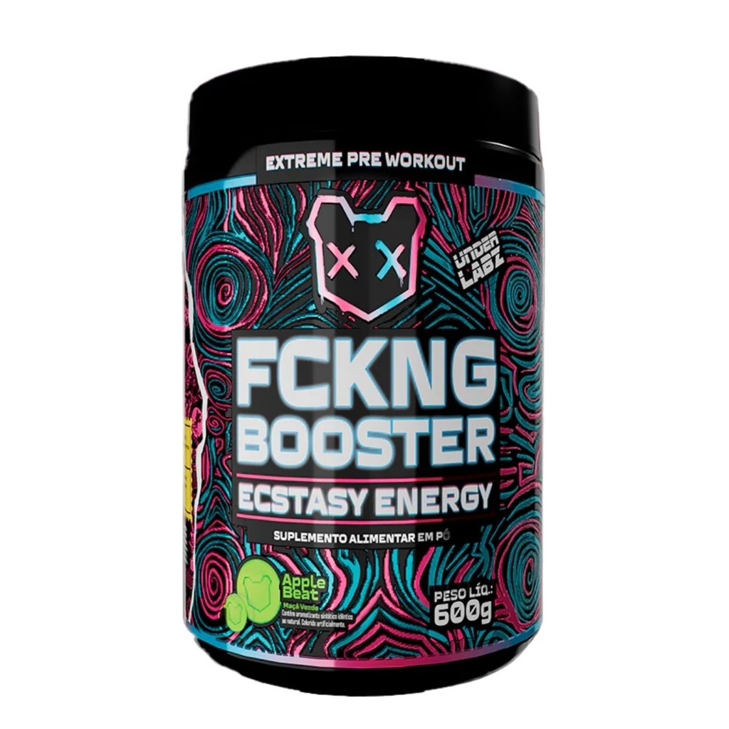 Pré-Treino Fckng Booster Pote 600g Under Labz Apple Beat em Oferta na Shopee