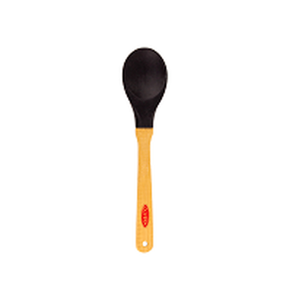 Colher De Silicone Com Cabo De Bambu 27cm Preta - Alumínio Oliveira - Home & Living