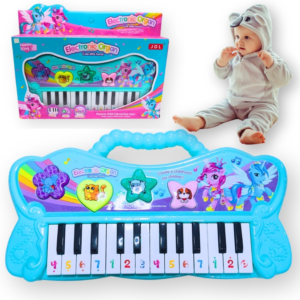 Teclado Piano Infantil Brinquedo Musica Bebê Criança Animais