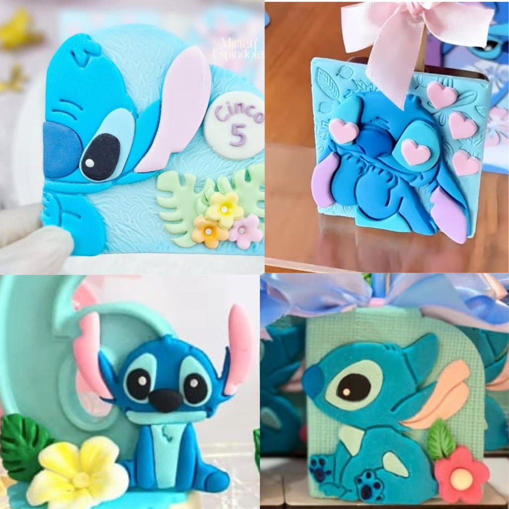 Kit 4 Cortador Modular Lilo e Stitch