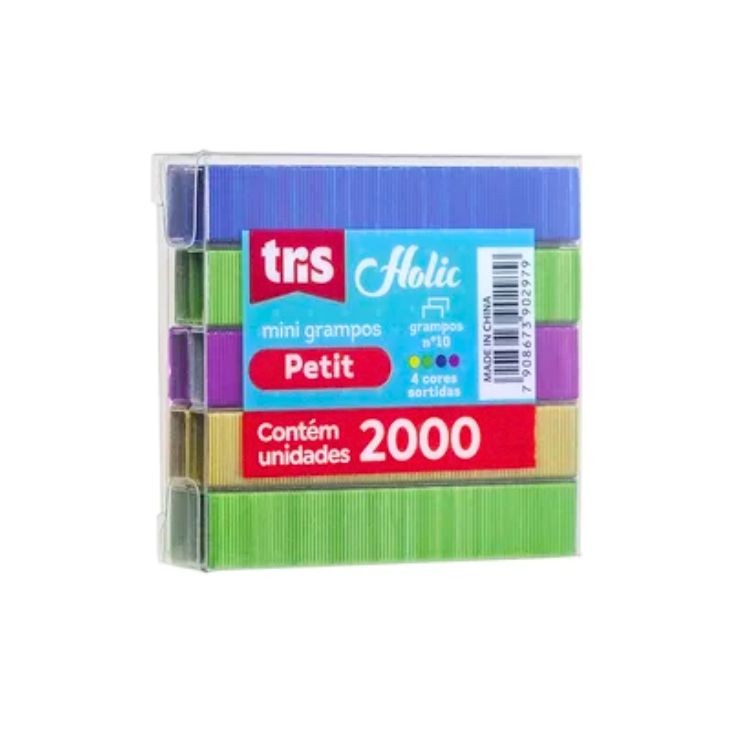Mini Grampo Colorido Holic C/2000 N°10 TRIS em Oferta na Shopee