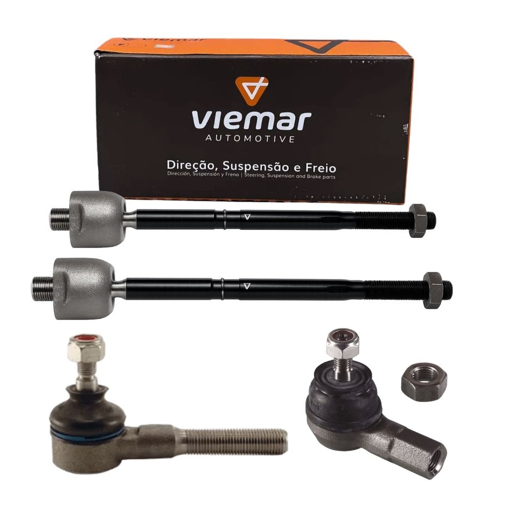 Kit Terminal Ponteira + Terminal Barra Axial Gol Saveiro G2 G3 G4 Dir. Mecânica Viemar em Oferta na Shopee