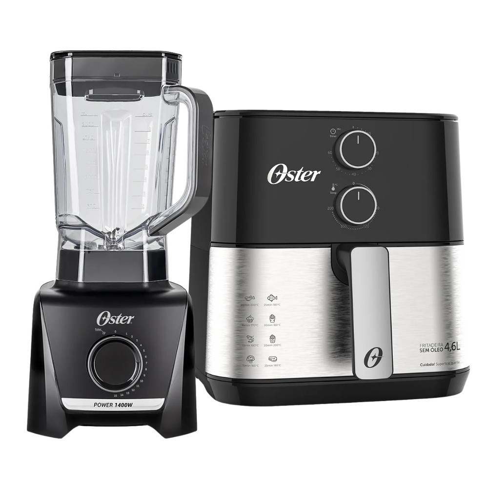 Kit Oster Fritadeira Elétrica OFRT520 e Liquidificador OLIQ610 em Oferta na Shopee