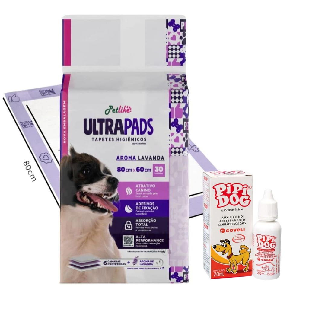 Kit Adestramento Fácil Para Cães Tapete Lavanda + Pipi Dog