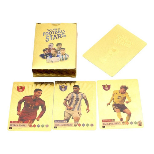 Kit 55 Cartas Futebol Internacional World Football Stars