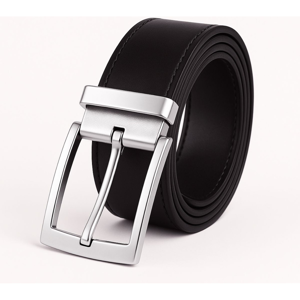 Cinto Masculinos 2 em 1 Dupla Face Preto e Marrom Social Casual Ajustável Premium 120 CM em Oferta na Shopee