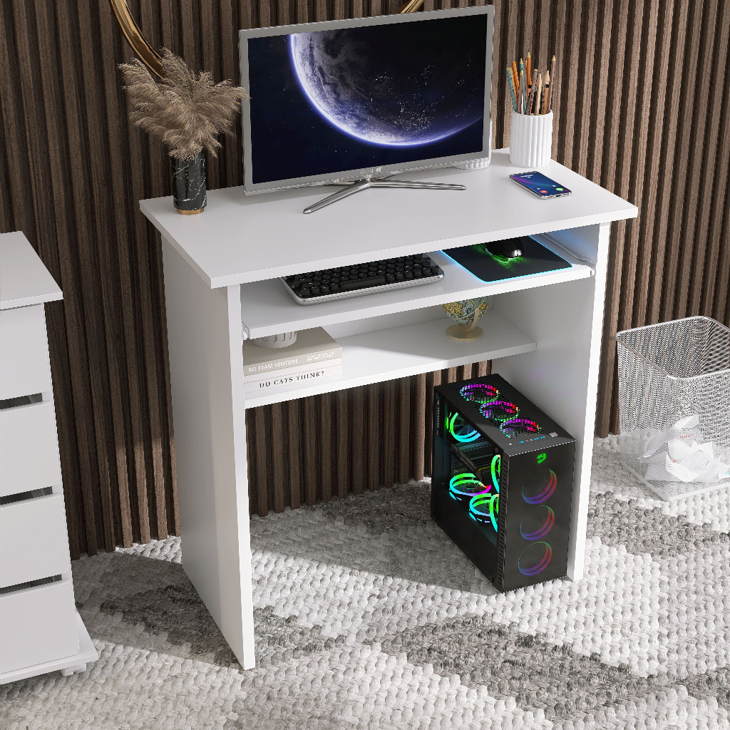 Mesinha Computador Multiuso Quarto Sala Escritorio Branco