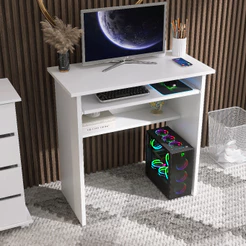 Mesinha Computador Multiuso Quarto Sala Escritorio Branco