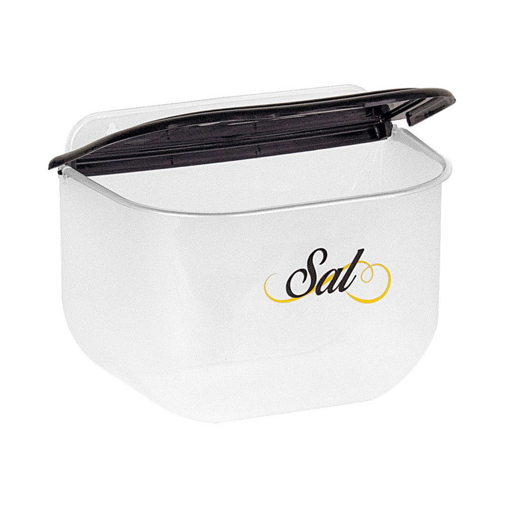 SALEIRO TRANSPARENTE COM TAMPA em Oferta na Shopee