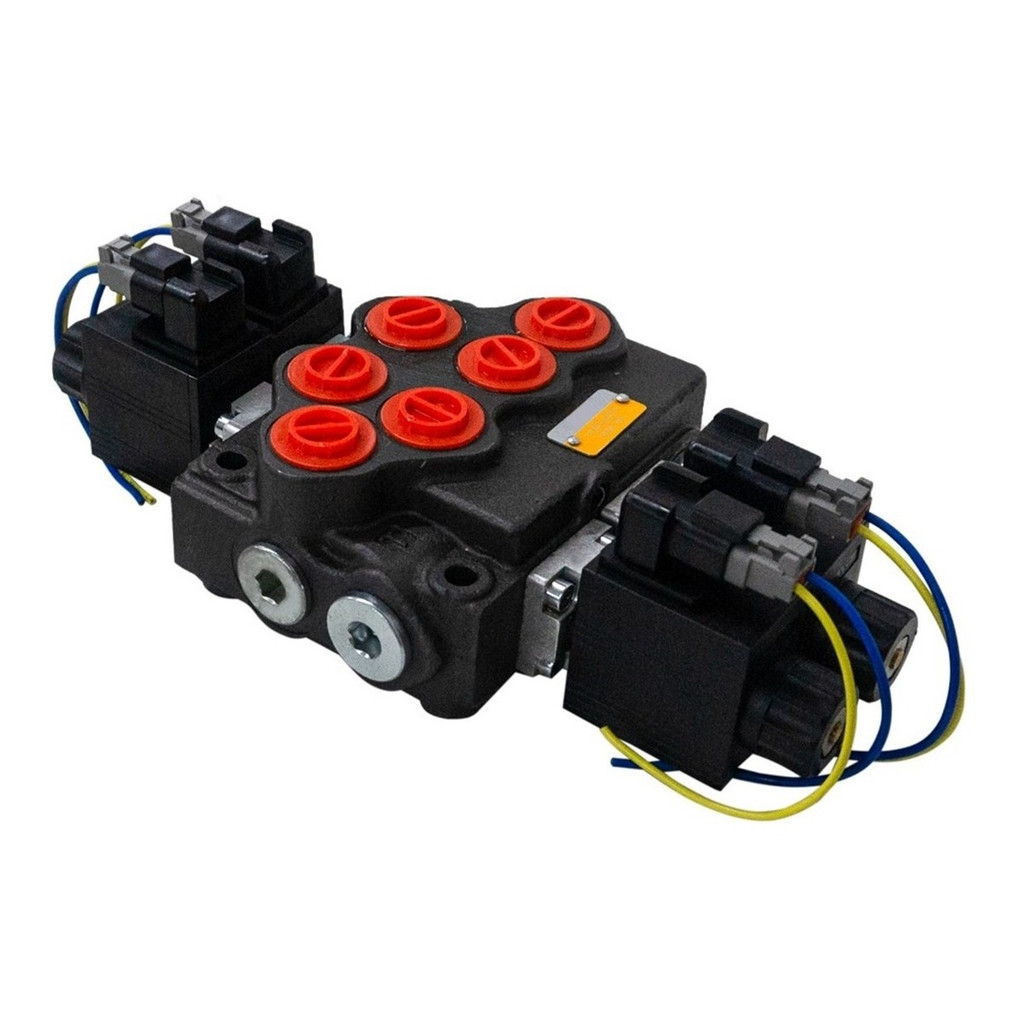 Comando Hidráulico Elétrico 2 Secções 50 Ltrs Monobloco 12v