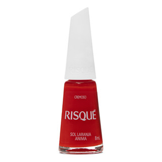 Esmalte Risqué Vermelho Cremoso Sol Laranja Anima 8ml em Oferta na Shopee