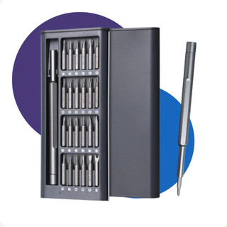 KIT Jogo Ferramenta Chave Magnética Precisão Pequenos  24 Peças Reparos Compatível - Celular Notebook