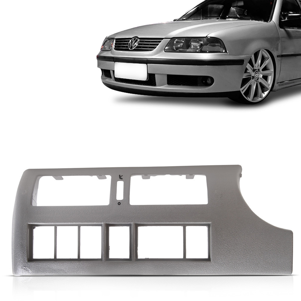 Moldura Painel Difusor de Ar Central Gol G3 1999 2000 2001 2002 2003 2004 2005 Cinza Claro