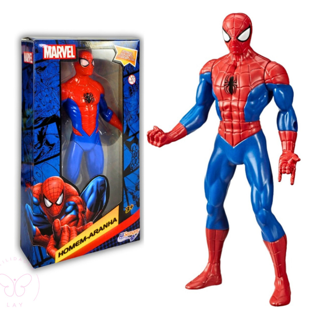 Homem Aranha Boneco Vingadores Brinquedo  Articulado Marvel De Plastico