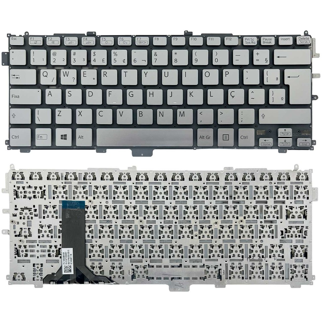 Teclado Para Notebook Sony Vaio Svp132a1cx Svp132a1cm Svp1321l1ebi Svp1321s1eb Svp132190x - Pro Svp13227cbb Layout Abnt2