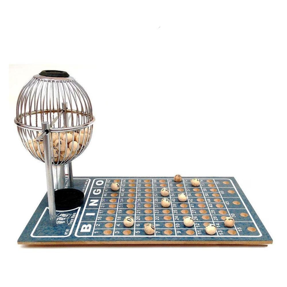 Jogo Bingo Globo Cromado Nº1 C/ 75 Bolinhas Treis Reis