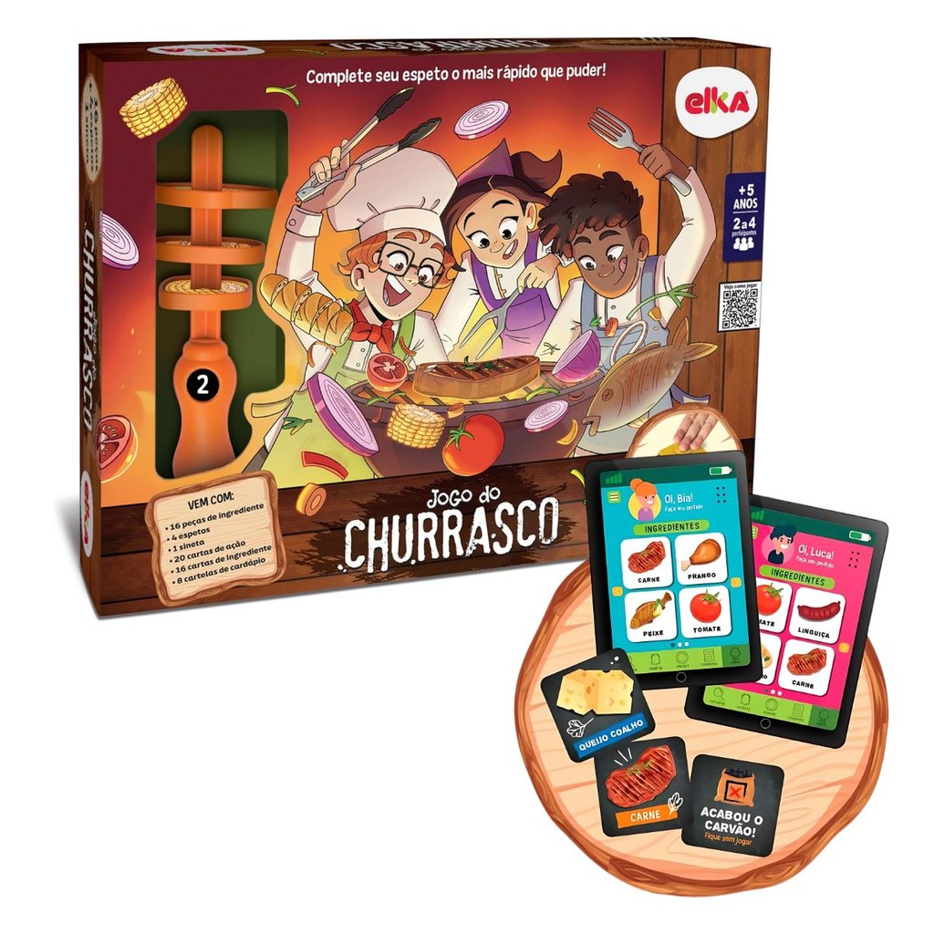 Jogo Do Churrasco Tabuleiro 1298 - Elka em Oferta na Shopee