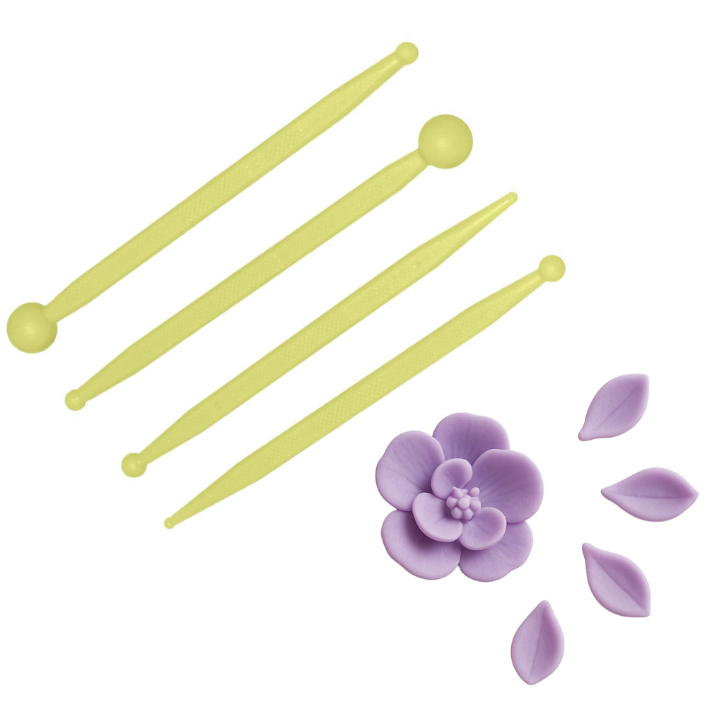 Jogo de Estecas Boleadoras I Cód.1 c/4 pcs BlueStar Artesanato Confeitaria para Modelagem de Biscuit