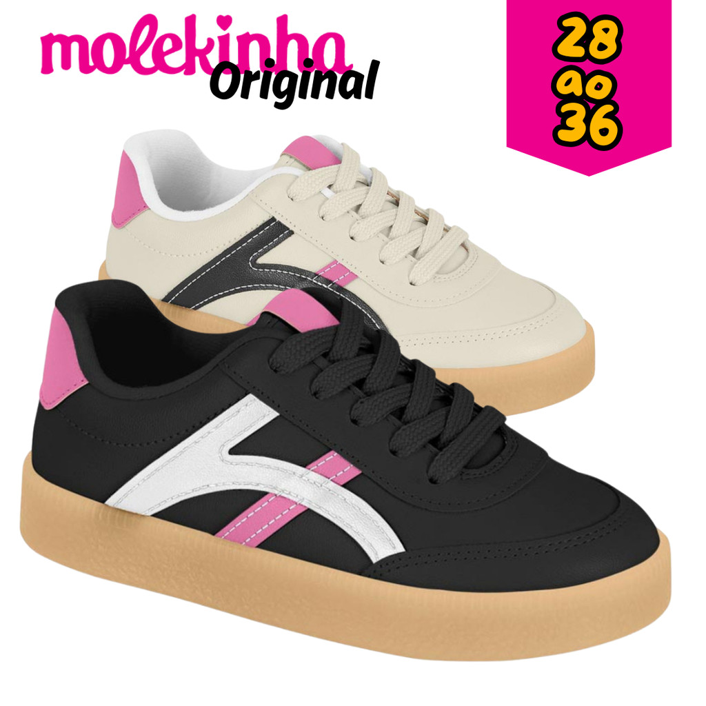 Tenis infantil air molekinha - feminino 28-36 envio rápid original  costuras reforçada linha premium