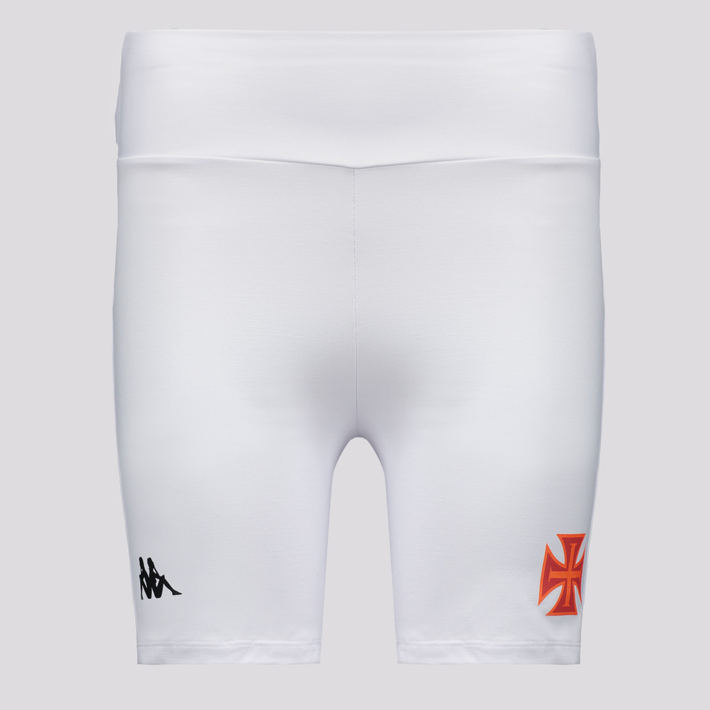 Shorts Kappa Vasco Supp Aimee Feminino Branco