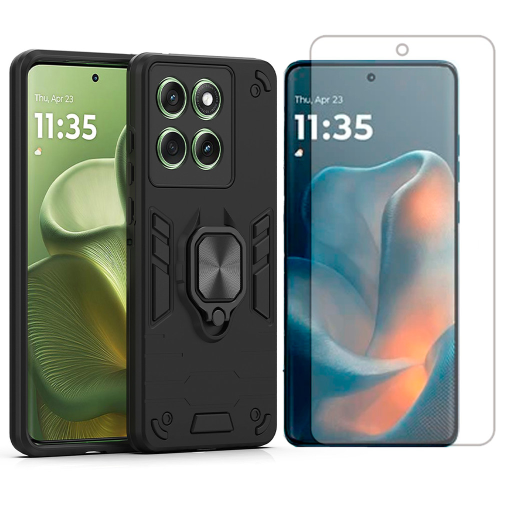 Capa Anel Para Motorola Edge 60 Fusion + Pelicula Hidrogel